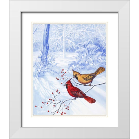 Nature in Winter II White Modern Wood Framed Art Print with Double Matting by Rhyan, Vivien