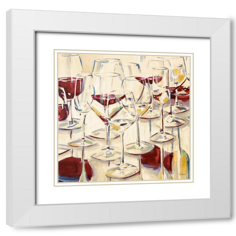 A Warm Toast II White Modern Wood Framed Art Print with Double Matting by French-Roussia, Heather A.