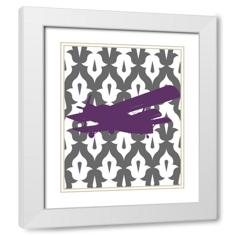 Flight Patterns II White Modern Wood Framed Art Print with Double Matting by Marcon, Michael