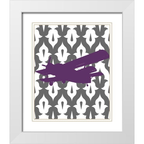 Flight Patterns II White Modern Wood Framed Art Print with Double Matting by Marcon, Michael