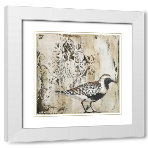 Couture Sandy Shore II White Modern Wood Framed Art Print with Double Matting by Hakimipour, Tiffany