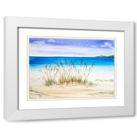 July I White Modern Wood Framed Art Print with Double Matting by Urban Pearl Collection, Llc
