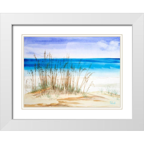 July II White Modern Wood Framed Art Print with Double Matting by Urban Pearl Collection, Llc