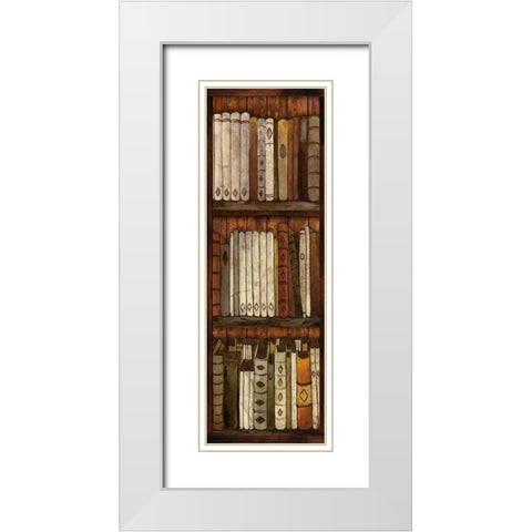Library I White Modern Wood Framed Art Print with Double Matting by Medley, Elizabeth
