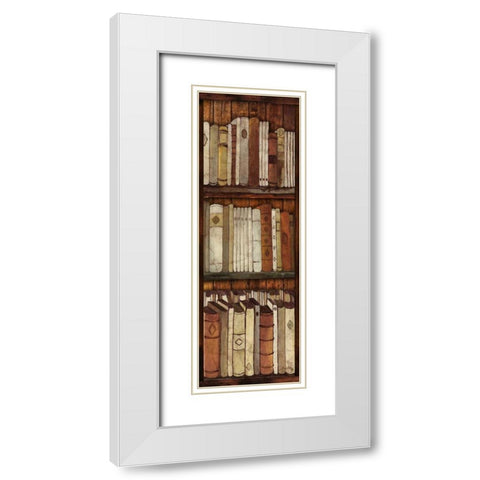 Library II White Modern Wood Framed Art Print with Double Matting by Medley, Elizabeth