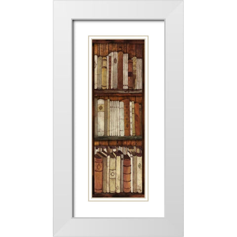 Library II White Modern Wood Framed Art Print with Double Matting by Medley, Elizabeth