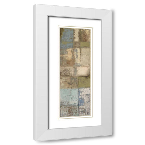 Autumn Deconstructing Panel I White Modern Wood Framed Art Print with Double Matting by Marcon, Michael