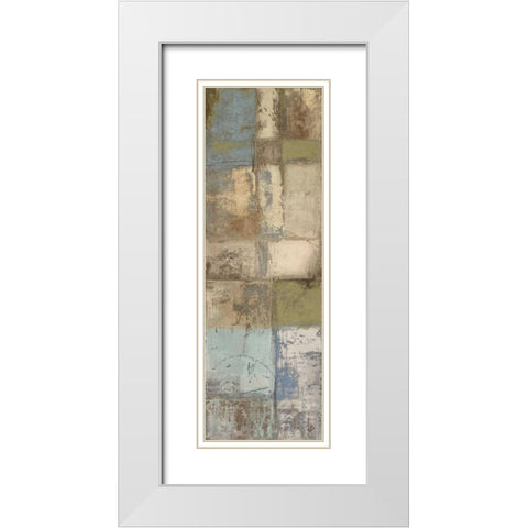 Autumn Deconstructing Panel I White Modern Wood Framed Art Print with Double Matting by Marcon, Michael