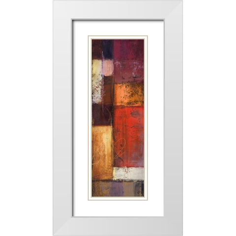 Deconstructing Panel II White Modern Wood Framed Art Print with Double Matting by Marcon, Michael