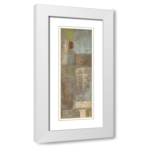 Autumn Deconstructing Panel II White Modern Wood Framed Art Print with Double Matting by Marcon, Michael