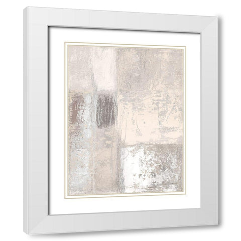 Neutral Autumn Deconstructing II White Modern Wood Framed Art Print with Double Matting by Marcon, Michael