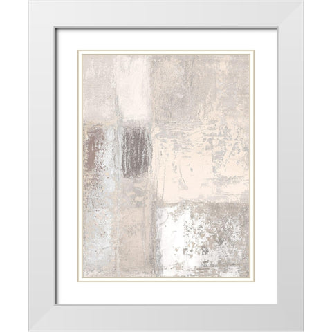 Neutral Autumn Deconstructing II White Modern Wood Framed Art Print with Double Matting by Marcon, Michael