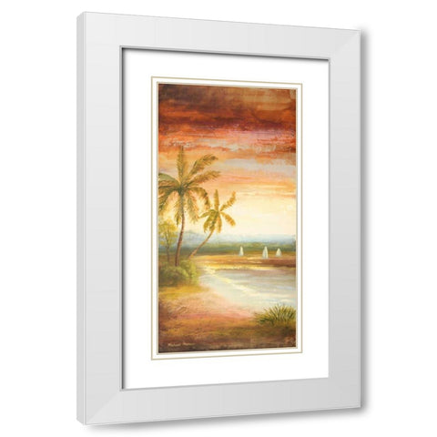 Return to the Sea White Modern Wood Framed Art Print with Double Matting by Marcon, Michael