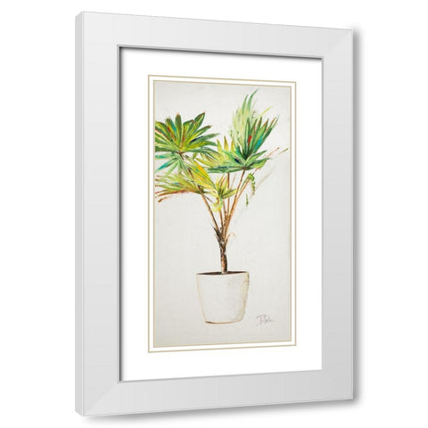 Essential Compliment on White VI White Modern Wood Framed Art Print with Double Matting by Pinto, Patricia