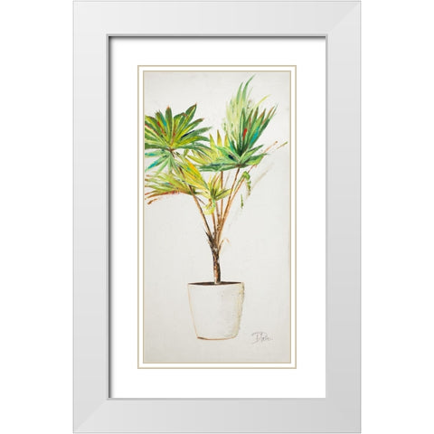 Essential Compliment on White VI White Modern Wood Framed Art Print with Double Matting by Pinto, Patricia