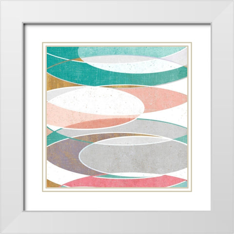 Little Bit Retro White Modern Wood Framed Art Print with Double Matting by SD Graphics Studio