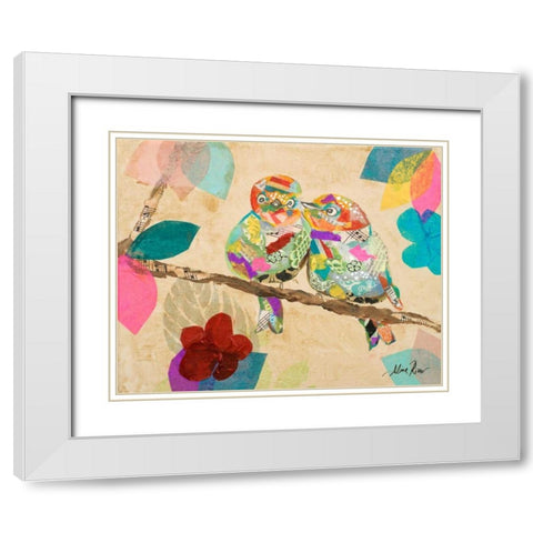 Band of Birds I White Modern Wood Framed Art Print with Double Matting by Ritter, Gina