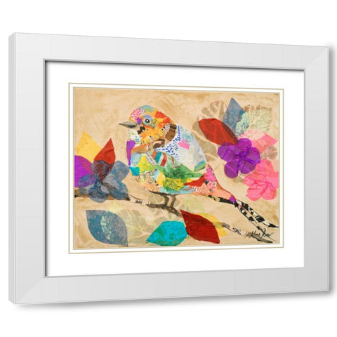 Band of Birds II White Modern Wood Framed Art Print with Double Matting by Ritter, Gina