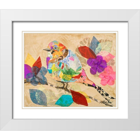 Band of Birds II White Modern Wood Framed Art Print with Double Matting by Ritter, Gina