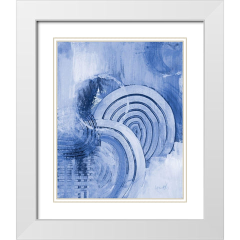 Beyond Indigo Vertical White Modern Wood Framed Art Print with Double Matting by Loreth, Lanie