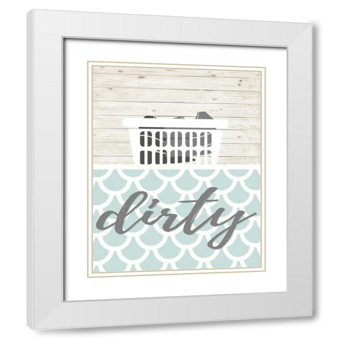 Dirty White Modern Wood Framed Art Print with Double Matting by SD Graphics Studio