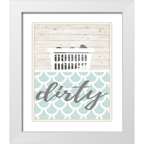 Dirty White Modern Wood Framed Art Print with Double Matting by SD Graphics Studio
