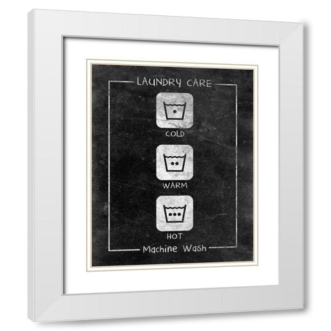 Laundry Care White Modern Wood Framed Art Print with Double Matting by SD Graphics Studio