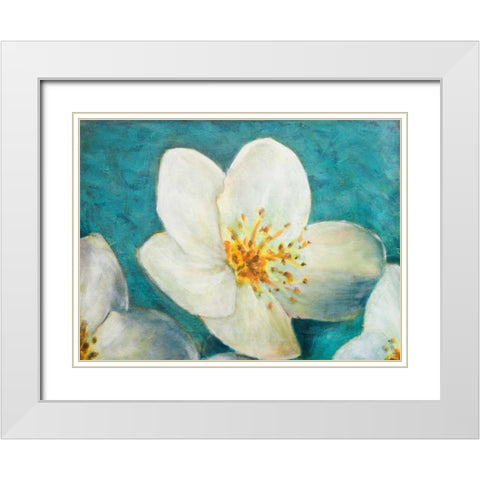 Purely Elegant I White Modern Wood Framed Art Print with Double Matting by Johnson, Walt