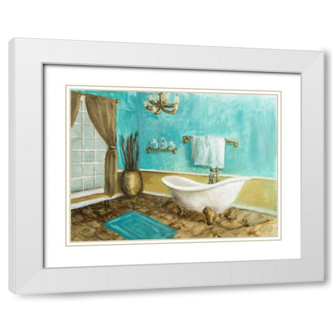 Golden Throne Room II White Modern Wood Framed Art Print with Double Matting by Johnson, Walt