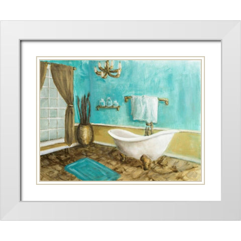 Golden Throne Room II White Modern Wood Framed Art Print with Double Matting by Johnson, Walt