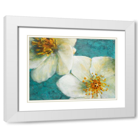 Purely Elegant II White Modern Wood Framed Art Print with Double Matting by Johnson, Walt
