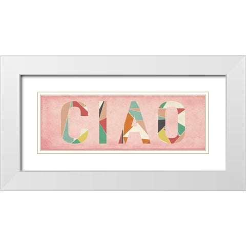Ciao White Modern Wood Framed Art Print with Double Matting by Studio, Sd Graphics