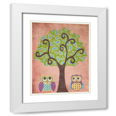 Wisdom in Trees I White Modern Wood Framed Art Print with Double Matting by Metz, Andi