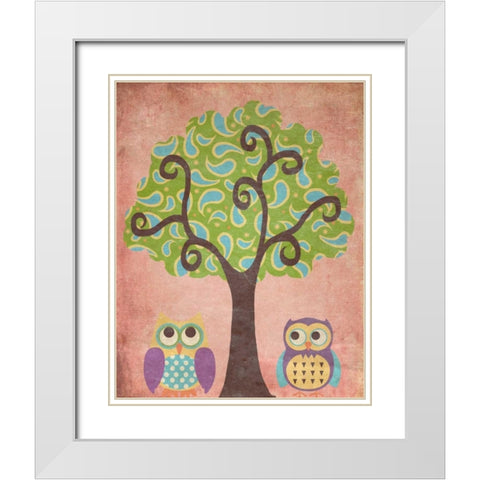 Wisdom in Trees I White Modern Wood Framed Art Print with Double Matting by Metz, Andi