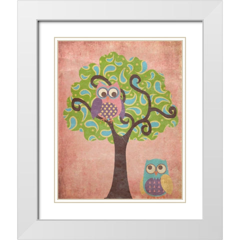 Wisdom in Tree II White Modern Wood Framed Art Print with Double Matting by Metz, Andi