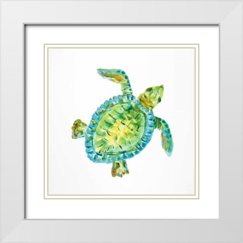 Sealife I White Modern Wood Framed Art Print with Double Matting by DeRice, Julie
