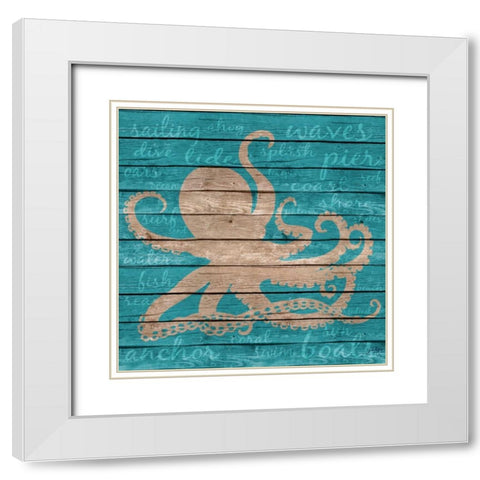 Coastal Wonder Border I White Modern Wood Framed Art Print with Double Matting by DeRice, Julie