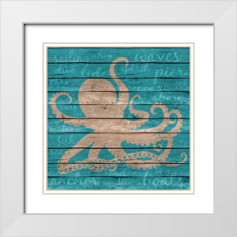 Coastal Wonder Border I White Modern Wood Framed Art Print with Double Matting by DeRice, Julie