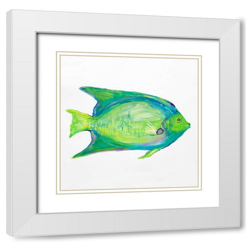 Sealife II White Modern Wood Framed Art Print with Double Matting by DeRice, Julie