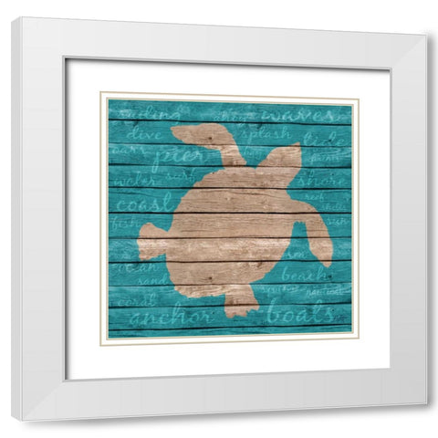 Coastal Wonder Border II White Modern Wood Framed Art Print with Double Matting by DeRice, Julie