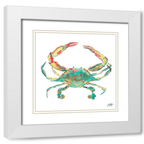 Caribbean Sealife II White Modern Wood Framed Art Print with Double Matting by DeRice, Julie