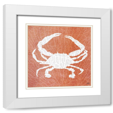 Sealife on Coral IV White Modern Wood Framed Art Print with Double Matting by DeRice, Julie