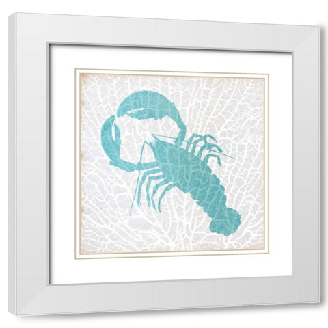 Sealife on Coral VI White Modern Wood Framed Art Print with Double Matting by DeRice, Julie