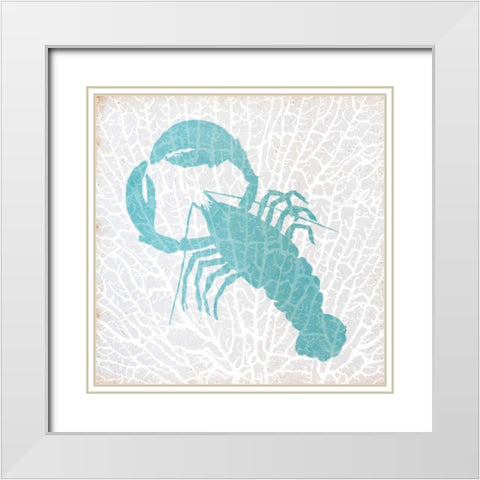 Sealife on Coral VI White Modern Wood Framed Art Print with Double Matting by DeRice, Julie