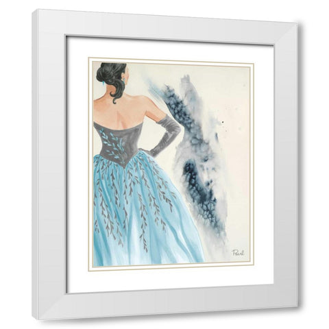 Evening in Paris II White Modern Wood Framed Art Print with Double Matting by Baliko, Linda