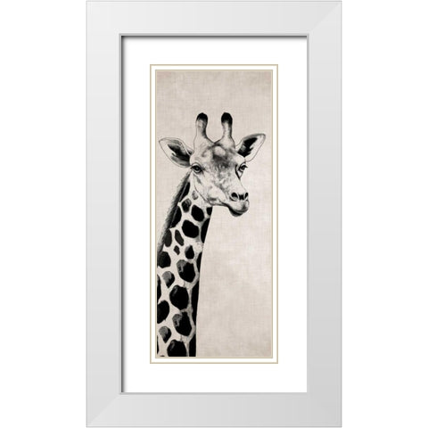 Giraffe I White Modern Wood Framed Art Print with Double Matting by Rhyan, Vivien