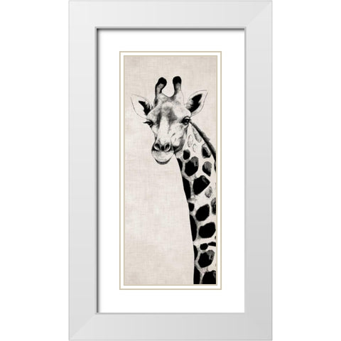 Giraffe II White Modern Wood Framed Art Print with Double Matting by Rhyan, Vivien
