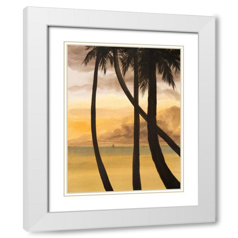 Approaching Horizon I White Modern Wood Framed Art Print with Double Matting by Baliko, Linda