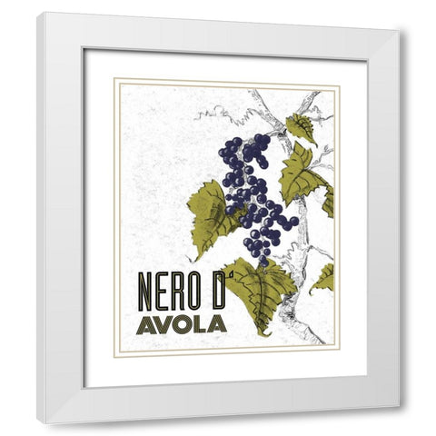 Nere d Avola White Modern Wood Framed Art Print with Double Matting by Baliko, Linda