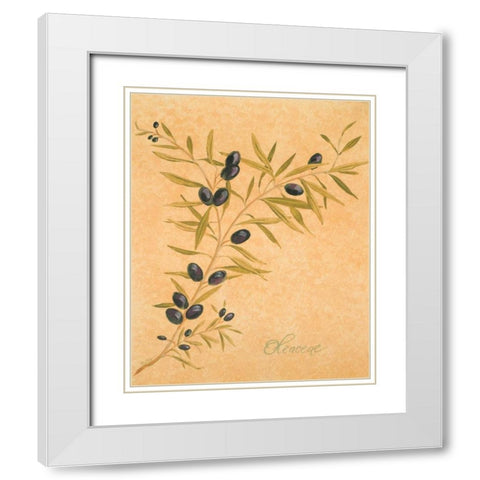 Oleaceae White Modern Wood Framed Art Print with Double Matting by Baliko, Linda